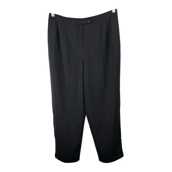 Vintage Kathy Levine by Request Black Straight Dress Slacks Pants NWT Petite L - Picture 2 of 13